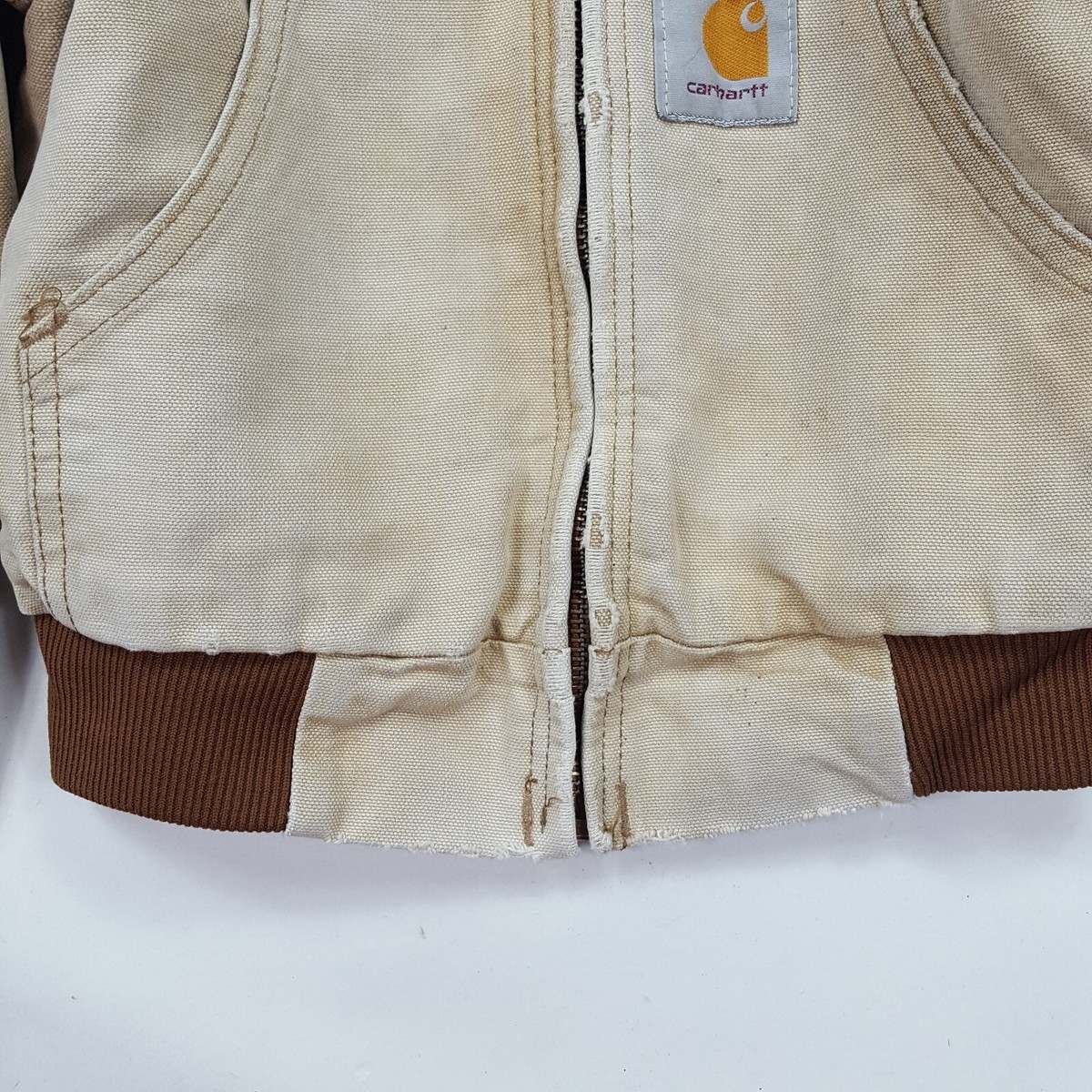 Vintage Carhartt Faded Distressed Hooded Boys Medium Full