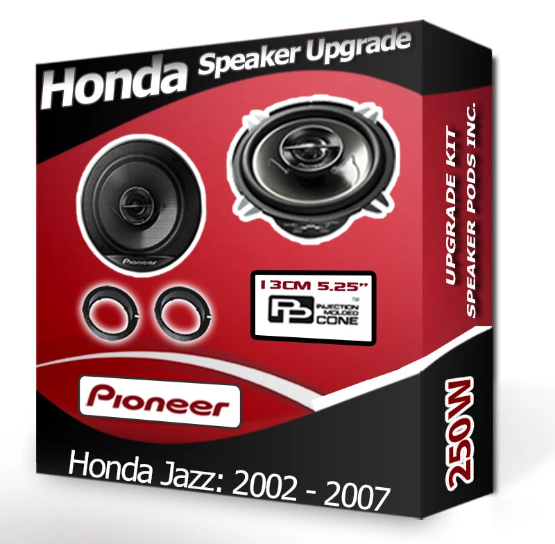 Honda Jazz Porte Avant Haut-Parleurs Pioneer 13.3cm 13cm Voiture + Pieds 250W - Photo 1/1