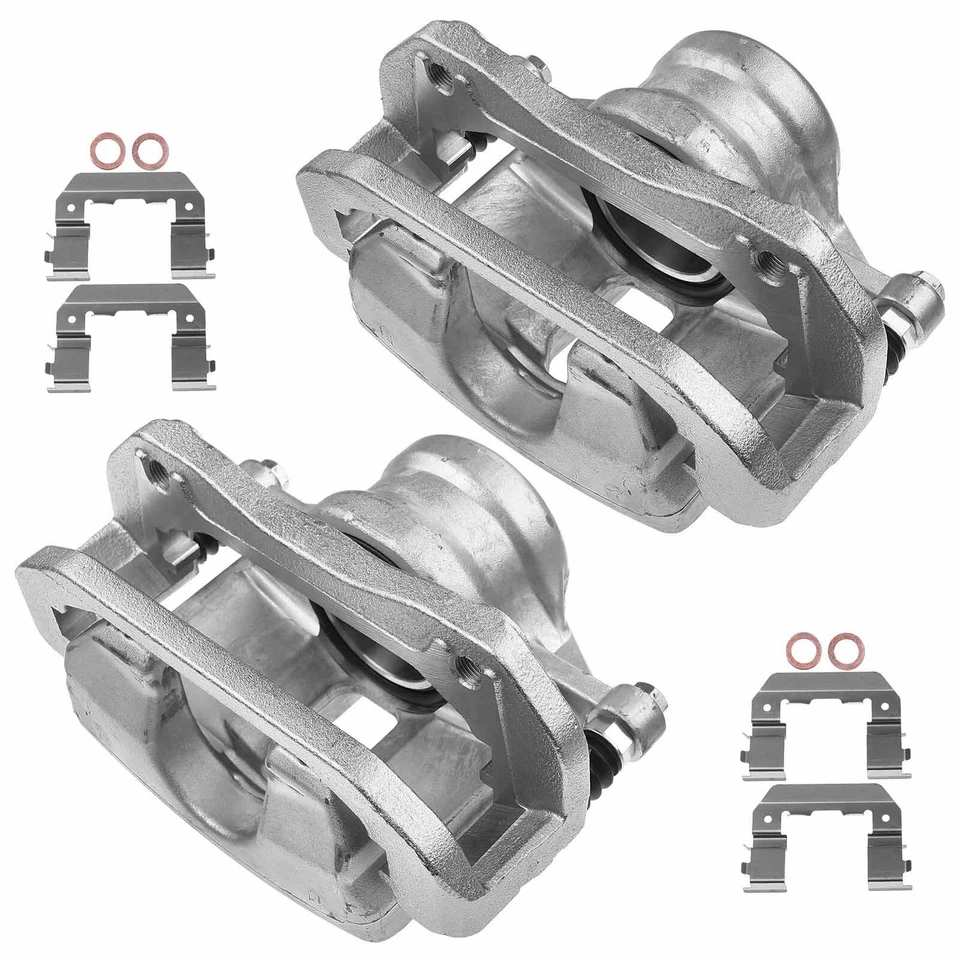 Par de pinzas de freno de disco delanteras con soporte para Hyundai Genesis 2009 2010 2011 Foto 2 de 4