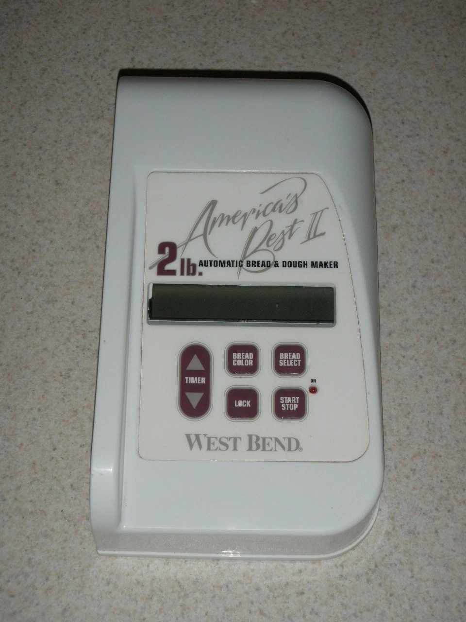 West Bend Bread Machine Electronic Control Panel for Model 41042