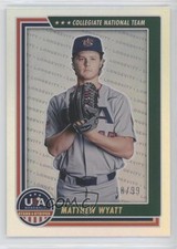 2022 Panini USA Baseball Stars & Stripes Holo Gold 18/99 Matthew Wyatt #42 0j81