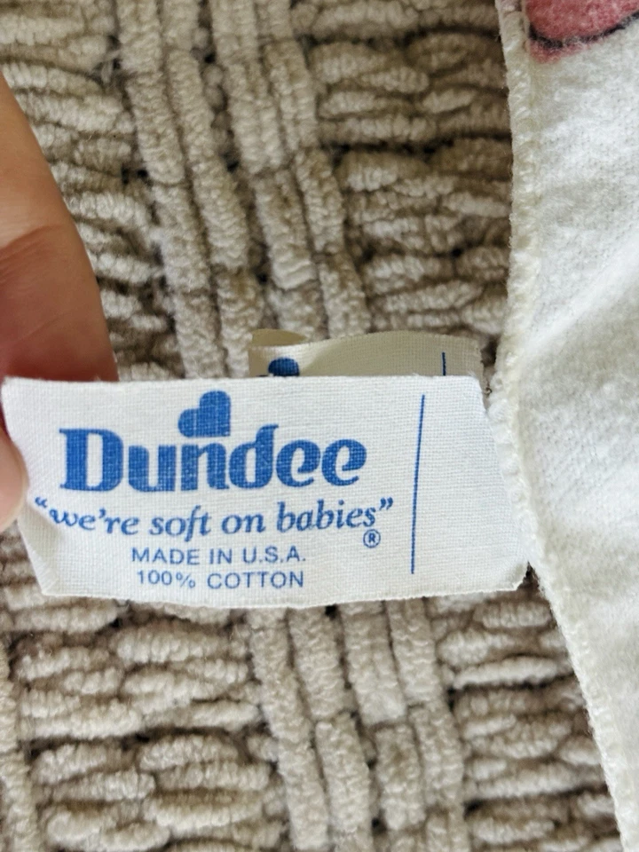 Manta de cuna vintage Dundee 1984 Disney Baby ABC’s Block Mickey Minnie Mouse Foto 2 de 4