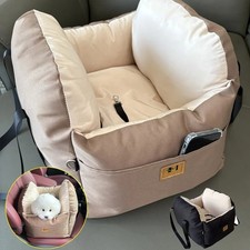 Dog Car Seat Booster Bed Safety Belt Washable Pet Travel Carrier Small Dog Bag