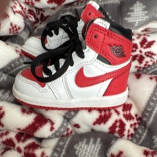 Nike Air Jordan 1 High Top Leather Sneaker Red/White/Black Toddler 4C