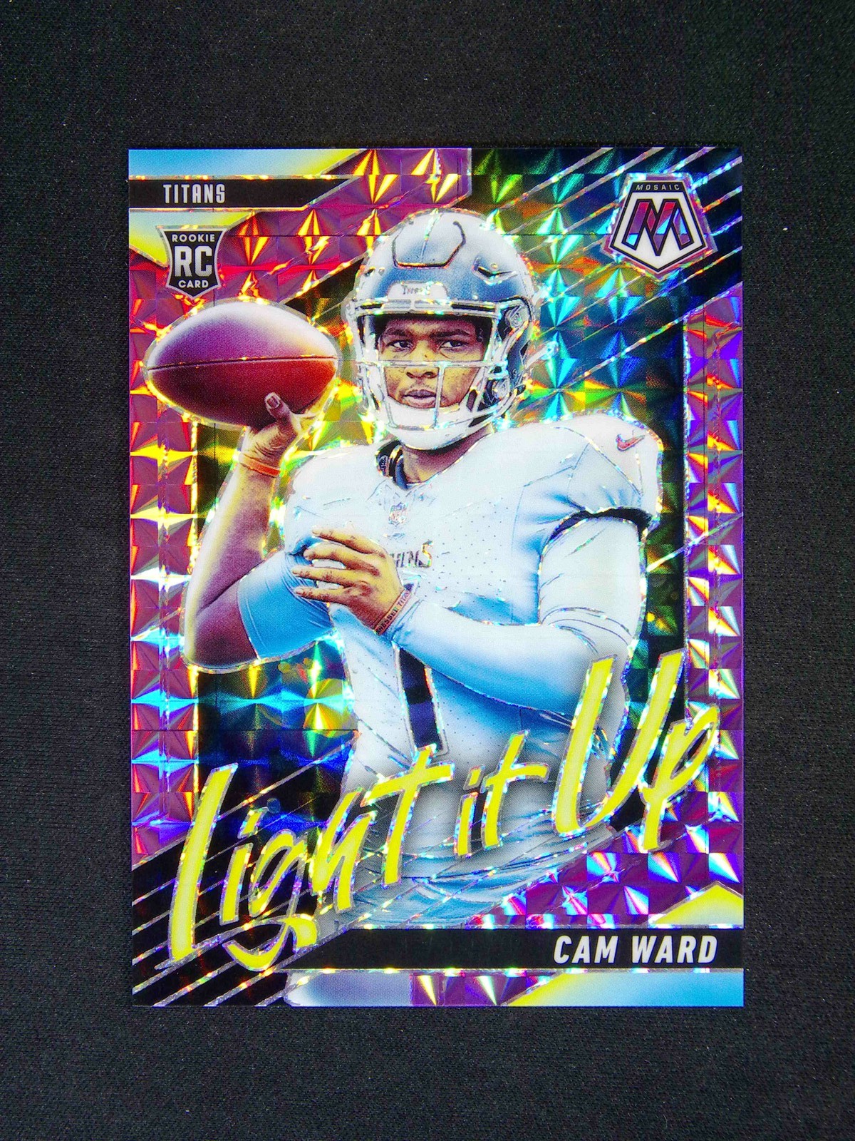 2025 Panini Mosaic Cam Ward #2 Light It UP Purple /49