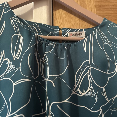 Damart Green Blouse Size 18 - Picture 3 of 5