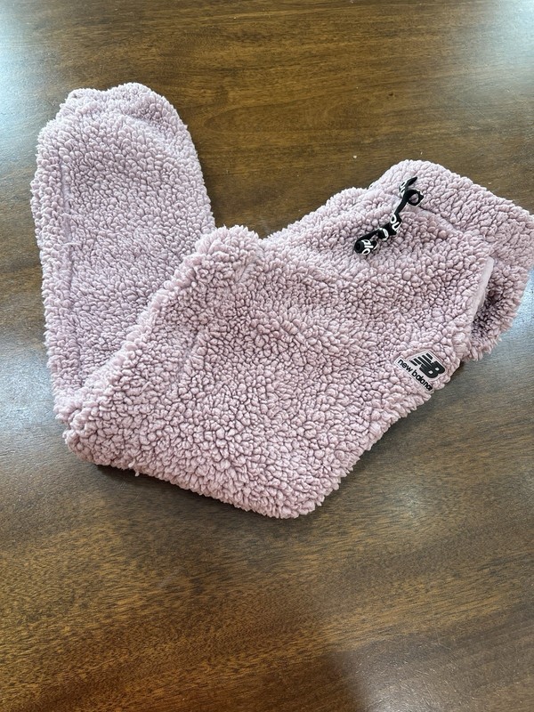 Girls Purple New Balance Sherpa Fuzzy Pants Medium 10/12