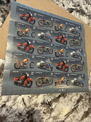 American Motorcycles 39¢ US Stamps One Sheet x 20  USA 2006