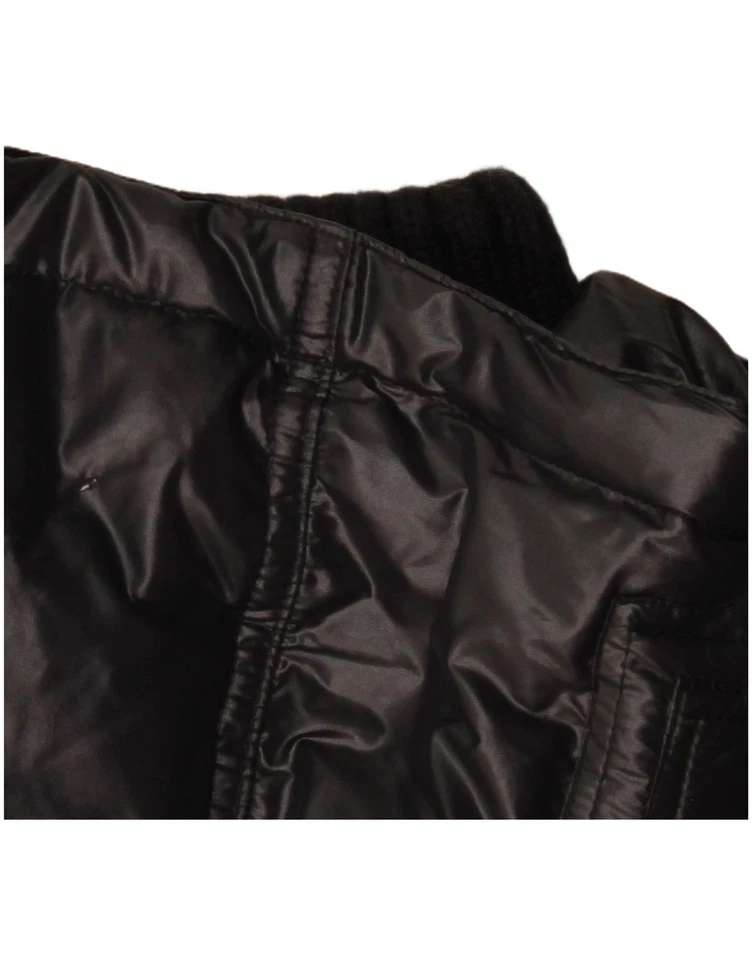 ELLESSE Mens Hooded Padded Jacket UK 44 2XL Black Nylon CS13 - Image 3 of 4