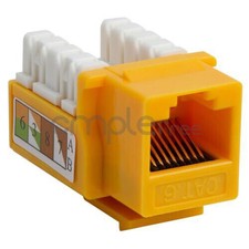 Cat6 RJ45 Punch Down Keystone Jack CAT6 Network Ethernet RJ45 Yellow Pack NEW
