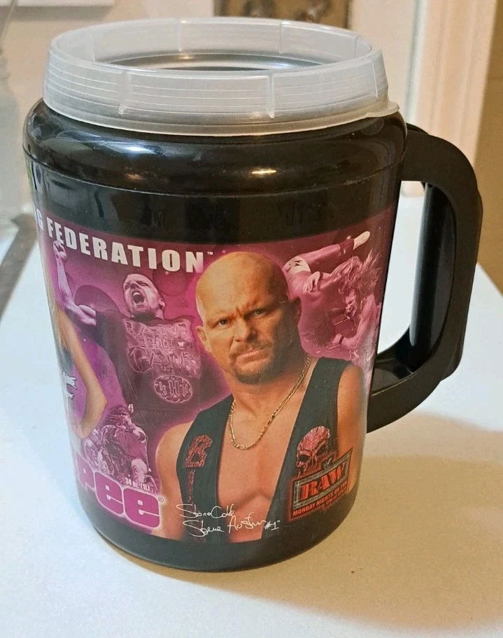 Taza vaso 7-11 Slurpee Cup - WWF WWE - Stone Cold Steve Austin The Rock 32 oz. Foto 3 de 4