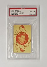 PSA GRADED 8 MINT POP 1 RED FACE Jack Dempsey 1927 W560 Hand Cut Joker Boxing SP