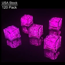 Glow Ice Cube Led Ice Cubes Pink for Bar Club Wedding Party Swimming Pool Décor
