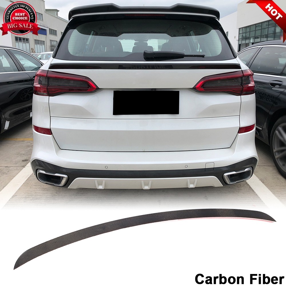For BMW X5 G05 F95 xDrive50i 2019-22 Carbon Fiber Rear Trunk Middle Spoiler Wing