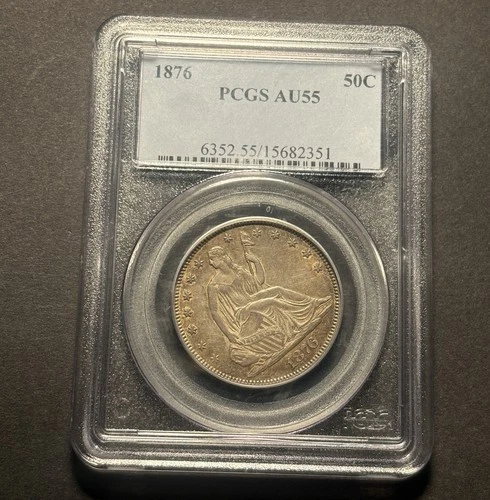 1876 Seated Liberty Half Dollar — PCGS AU55, Original Surfaces 🔥 Centennial