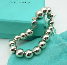 Tiffany  Co. Sterling Silver 10mm Hardwear Ball Bead 7" Inch Bracelet