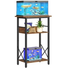 10 Gallon Aquarium Stand, 3-Tier Fish Tank Stand with Storage, Reptile Turtle...