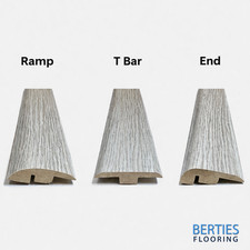 Flooring Accessories Light Grey Florida Oak Shade T Bar End Ramp Profile