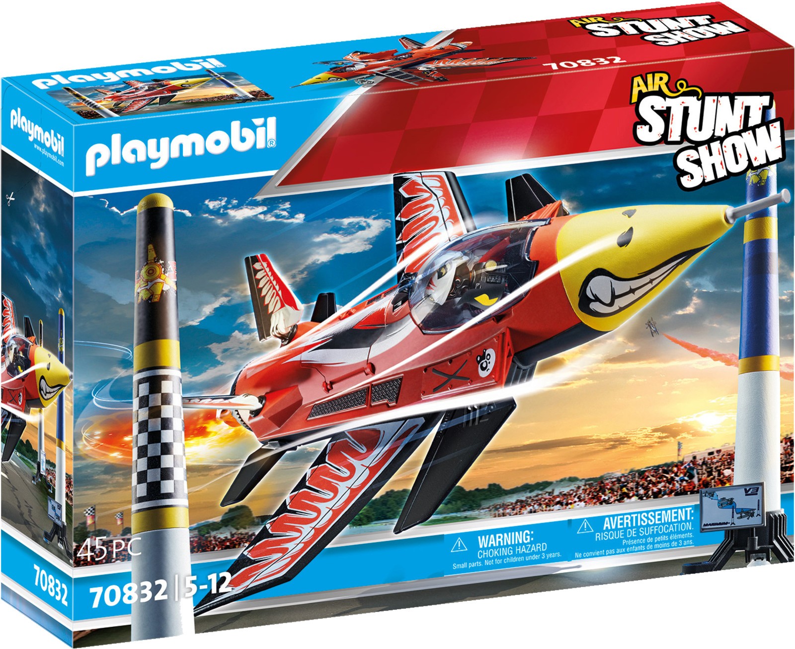 Воздушное шоу каскадеров PLAYMOBIL 70832 Düsenjet Spielset, Мехрфарбиг