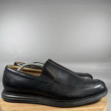 Cole Haan Men's 12 W Wide Grand OS Black Venetian Loafers Dress Shoes C20742