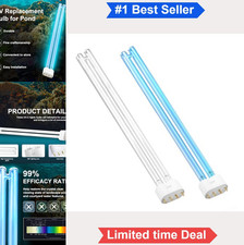 2 Pack 36W UV Light Bulb 4 Pin 2G11 Base for Pond Filter Clarifier Replacement