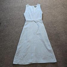 J Crew Dress Womens Size 0 Blue Midi A Line Tea Length Sleeveless Lined Capsule