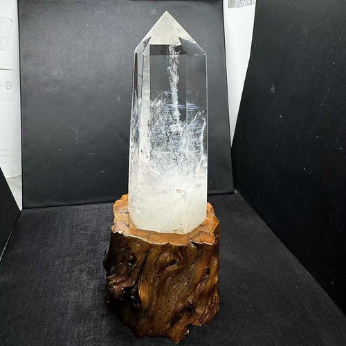 2.55lb Rare A+ Natural Clear Quartz Obelisk Crystal Energy Tower Reiki Decor - Picture 6 of 9