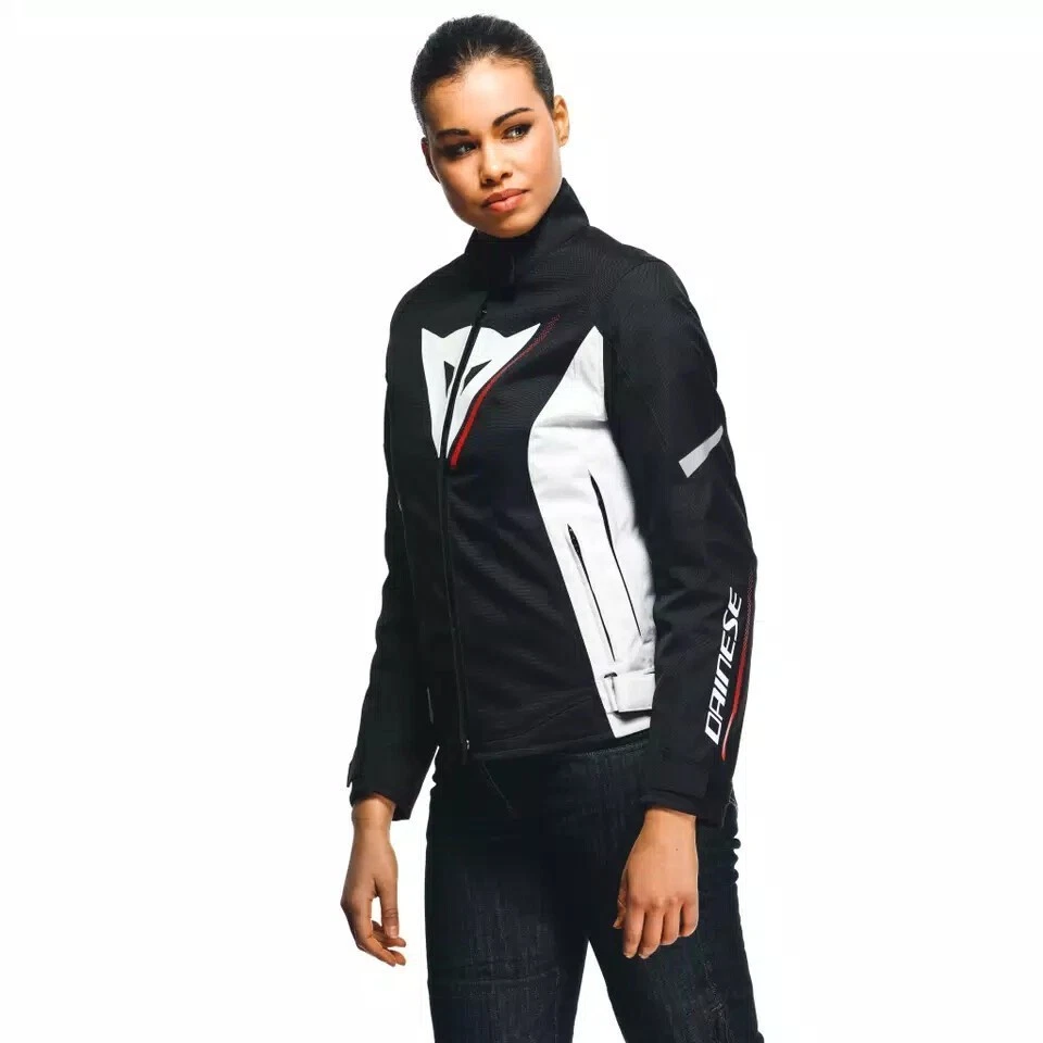 Chaqueta Moto Mujer DAINESE VELOCE D-DRY IMPERMEABLE NEGRO BLANCO ROJO - Imagen 4 de 4