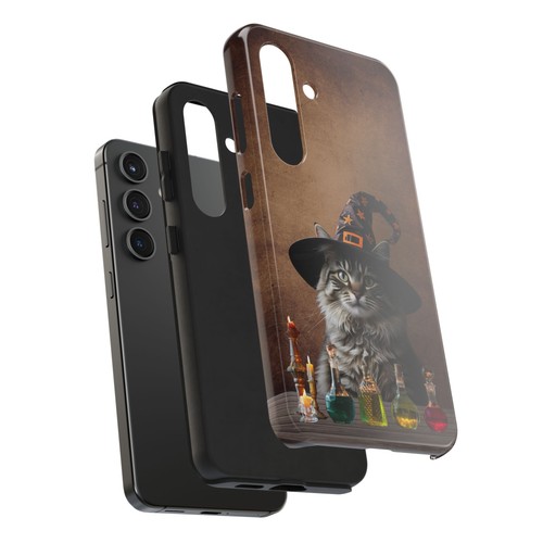 Halloween Witch Tabby Cat Tough Phone Case | Iphone 16 15 14 Samsung Galaxy S24 - Picture 98 of 110