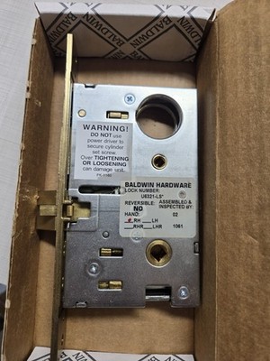 Baldwin Mortise Lock RH U6321  RLS Emergency Egress Lever Strength Brass Tongue