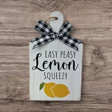 Hobby Lobby Lemon Decor Wood Farmhouse Easy Peasy Tiered Tray Object