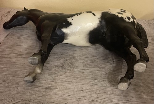Breyer Stud Spider #66 Appaloosa Stallion Jim Brolin's Horse Model Black White - Picture 6 of 11