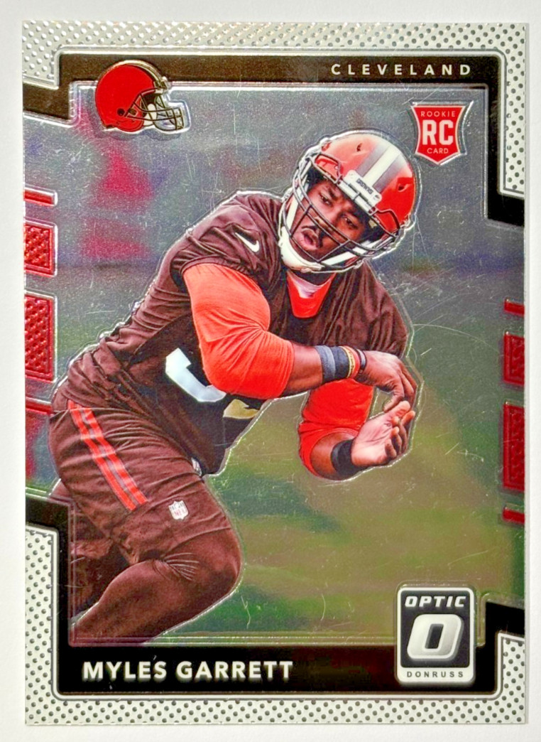 2017 Donruss Optic Myles Garrett #106 RC Rookie Cleveland Browns Sack Record!