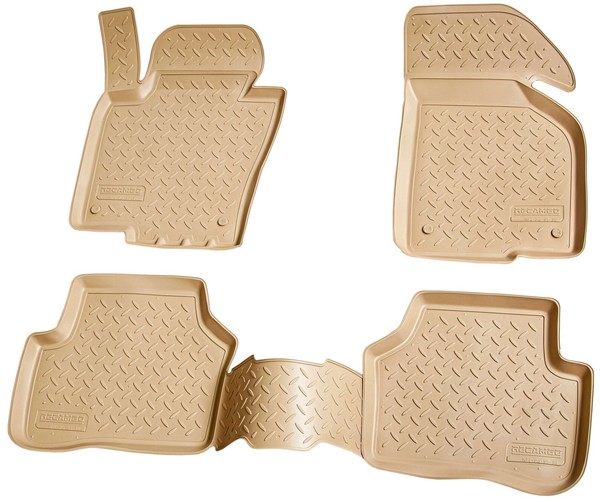 Gummi Fussmatten FüR VW Passat 3C B6 | BJ 2005-2010 | Beige Passgenau Mit Rand-image