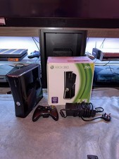 Microsoft Xbox 360 Slim Glossy Black 250gb Console Bundle With Box + Accessories