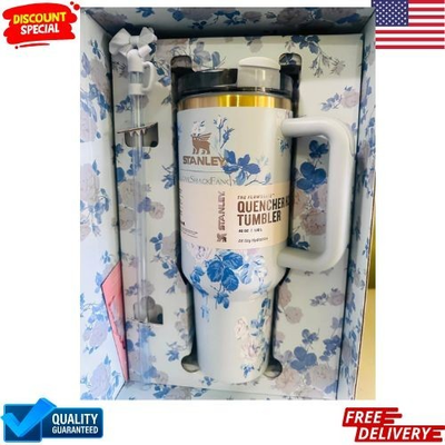 #ad 40oz Love Shack Fancy x Stanley Limited Edition Tumbler Ever Blooming Rosettes $43.99