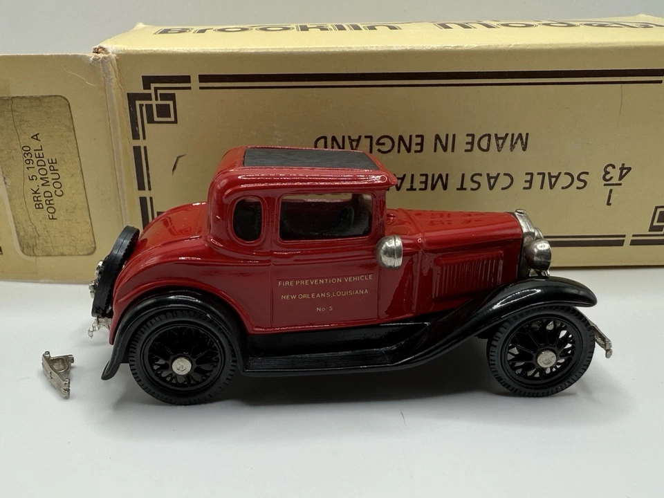 Brooklin BRK.5 1930 Ford Modelo A Prevención de Incendios, Nueva Orleans 1:43 Rojo Brk5 Foto 3 de 4