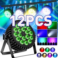 12PCS RGBW Par Can Light DMX Rainbow Effect Beam Stage Lighting for Disco Show