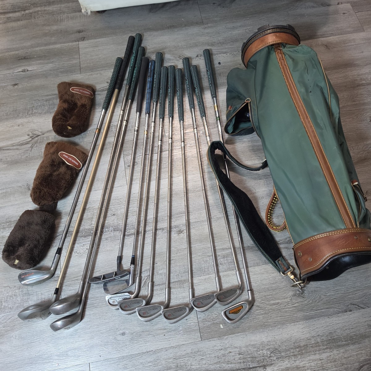 Vintage Golf Club Set Mixed Wilson 1200LT + Big Brother Driver +