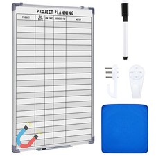 Project Planning Dry Erase Whiteboard Magnetic Dry Erase Board with Lines Sli...