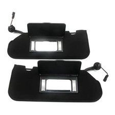 Sun Visors Shades Vanity Mirror Pair W/LED Light for 2005-2013 Corvette C6