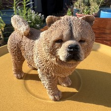 Vintage Leonardo Chow Chow Dog Sculpture Figurine Realistic Detailed Statue 6&rdquo;
