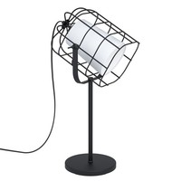 Tischlampe Nachttischlampe Stahl In Schwarz Textil In Weiss E27 Fassung