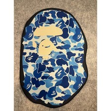 Bape Big Head Blue Rug Non Slip Back