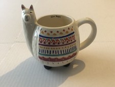 Llama &ldquo;Llive Happy&rdquo; Adorable Footed Coffee Cup Mug 12526G1D