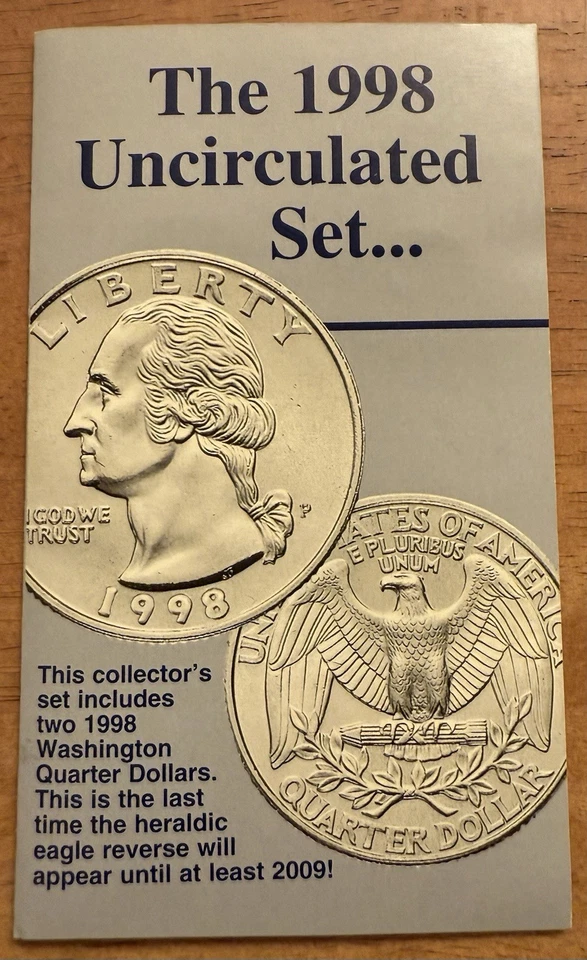 1998 US Mint Uncirculated Coin Set Denver Philadelphia OGP - Image 3 of 4