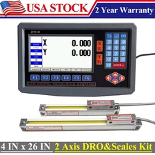 2 Axis LCD Digital Readout& Linear Scale For Milling Lathe Machine(100mm &650mm)