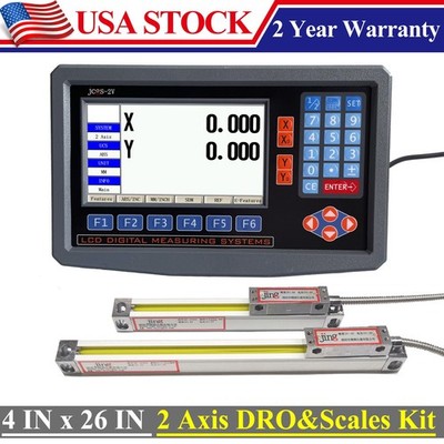 2 Axis LCD Digital Readout& Linear Scale For Milling Lathe Machine(100mm &650mm)