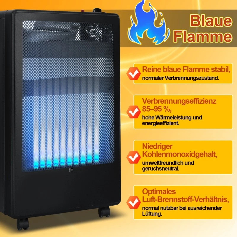Gasofen Gasheizung für Innenräume Gasheizer ECO 3,8 kW Gasheizstrahler Heizgerät - Bild 4 von 4