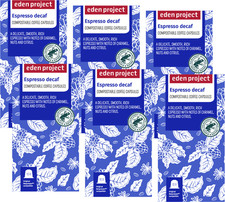 60 PLASTIC FREE EdenProject Home Compost Italian Decaf Nespresso Compatible Pods